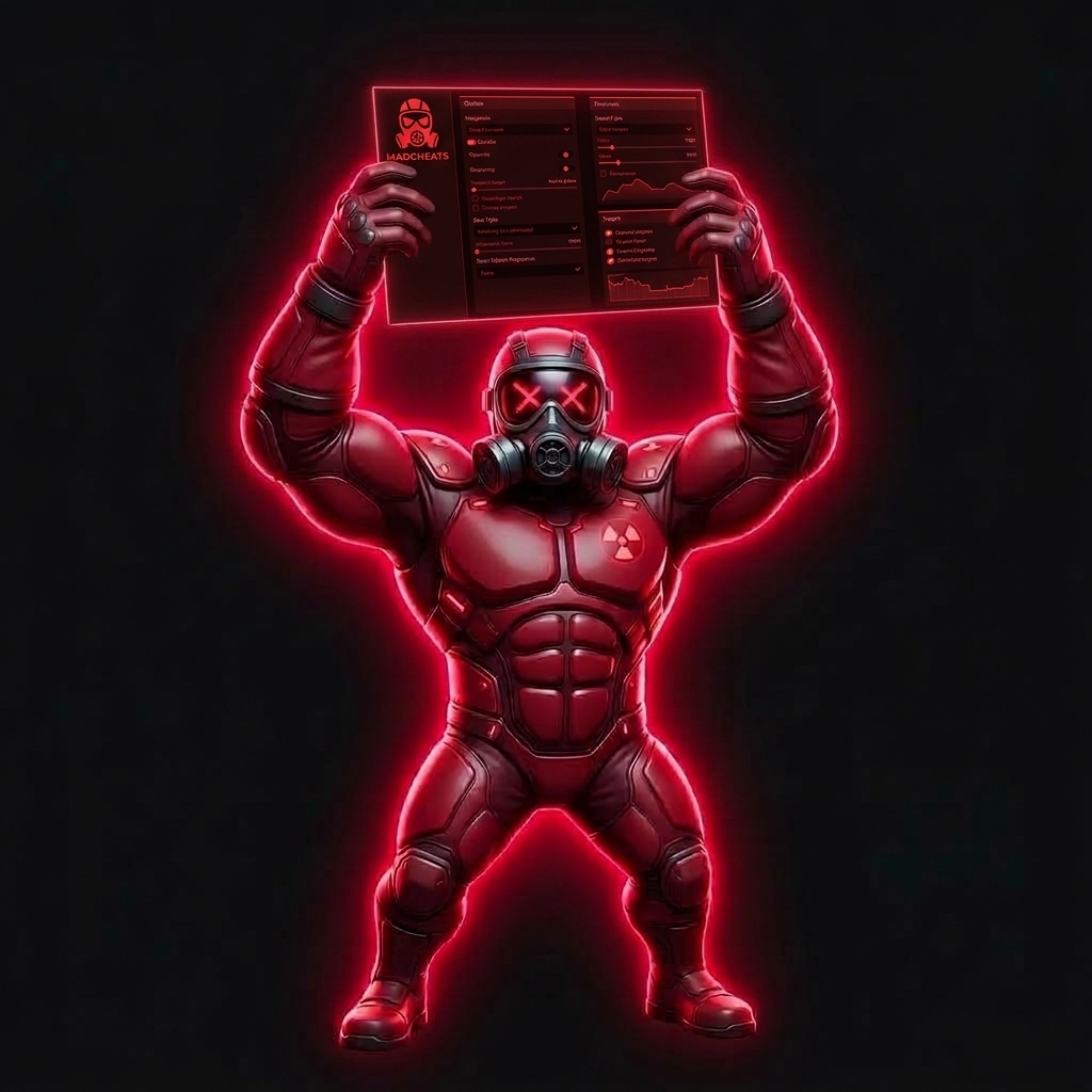 MadCheats mascot holding the cheat menu